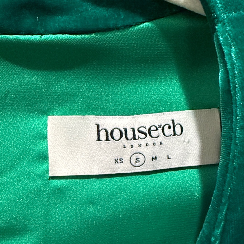 house of cb Emerald Velvet Maxi Florence Gown - Picture 4 of 7